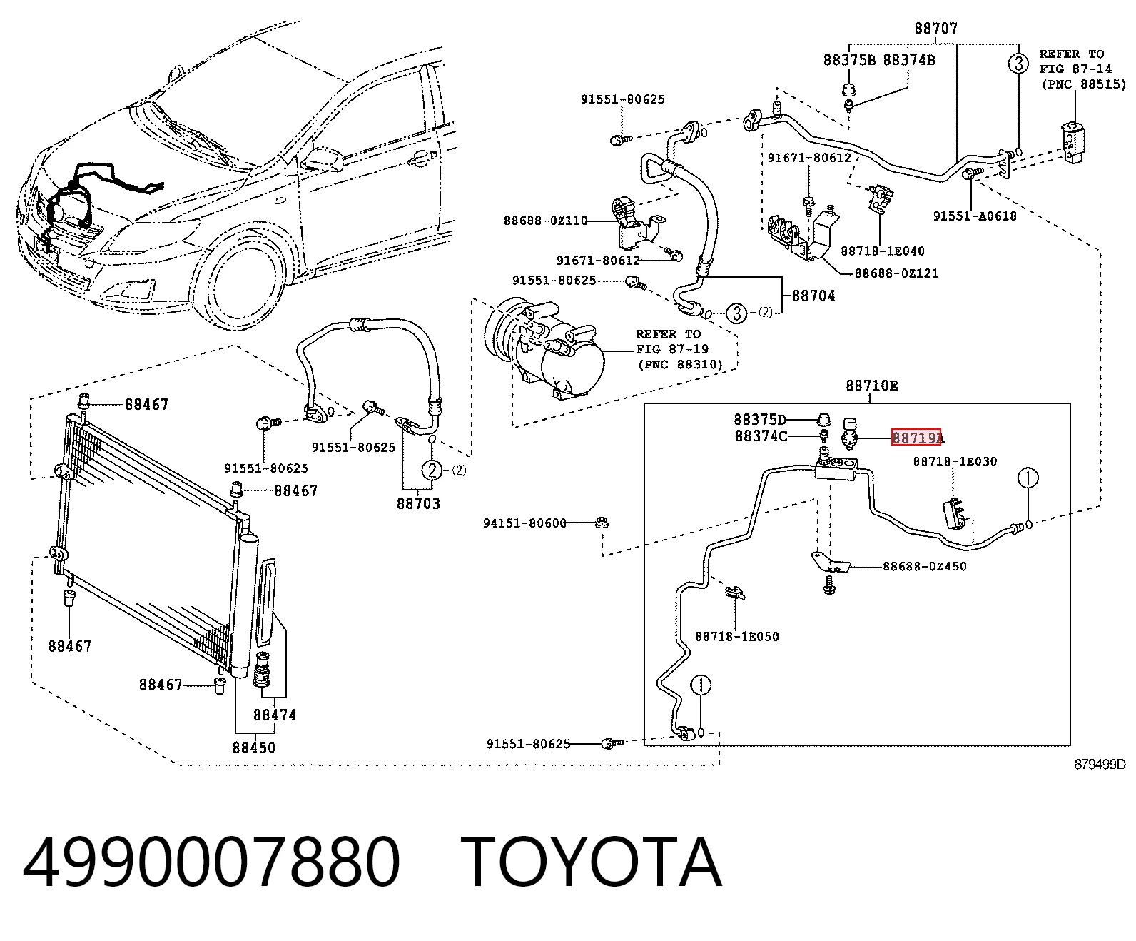 Sensor de pressão absoluta de aparelho de ar condicionado Toyota Corolla preço, a partir de 18,76 USD