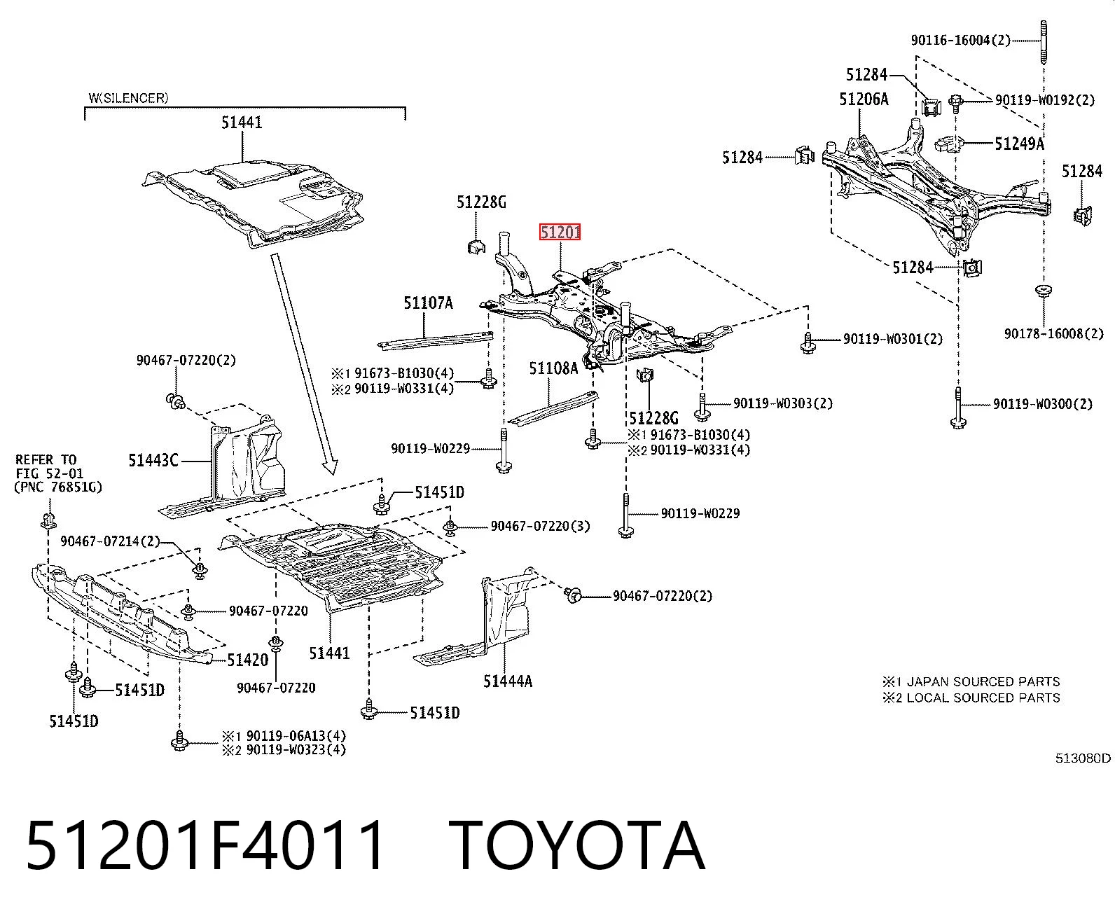 Viga de suspensão dianteira (plataforma veicular) Toyota C-HR  X10