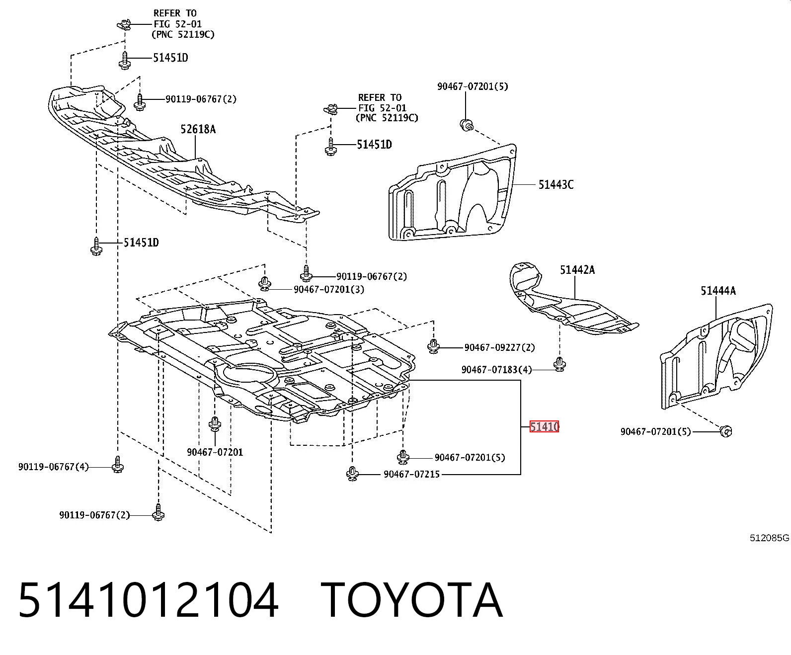Proteção de motor, de panela (da seção de motor) Toyota Prius  ZVW30