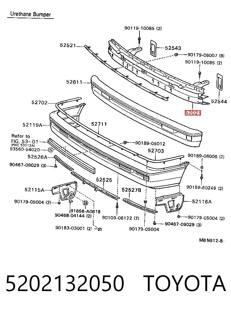 Reforçador do pára-choque dianteiro Toyota Camry  V2 ao melhor preço