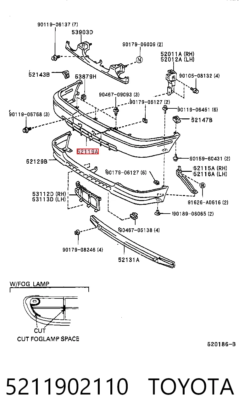 Pára-choque dianteiro Toyota Corolla  E11