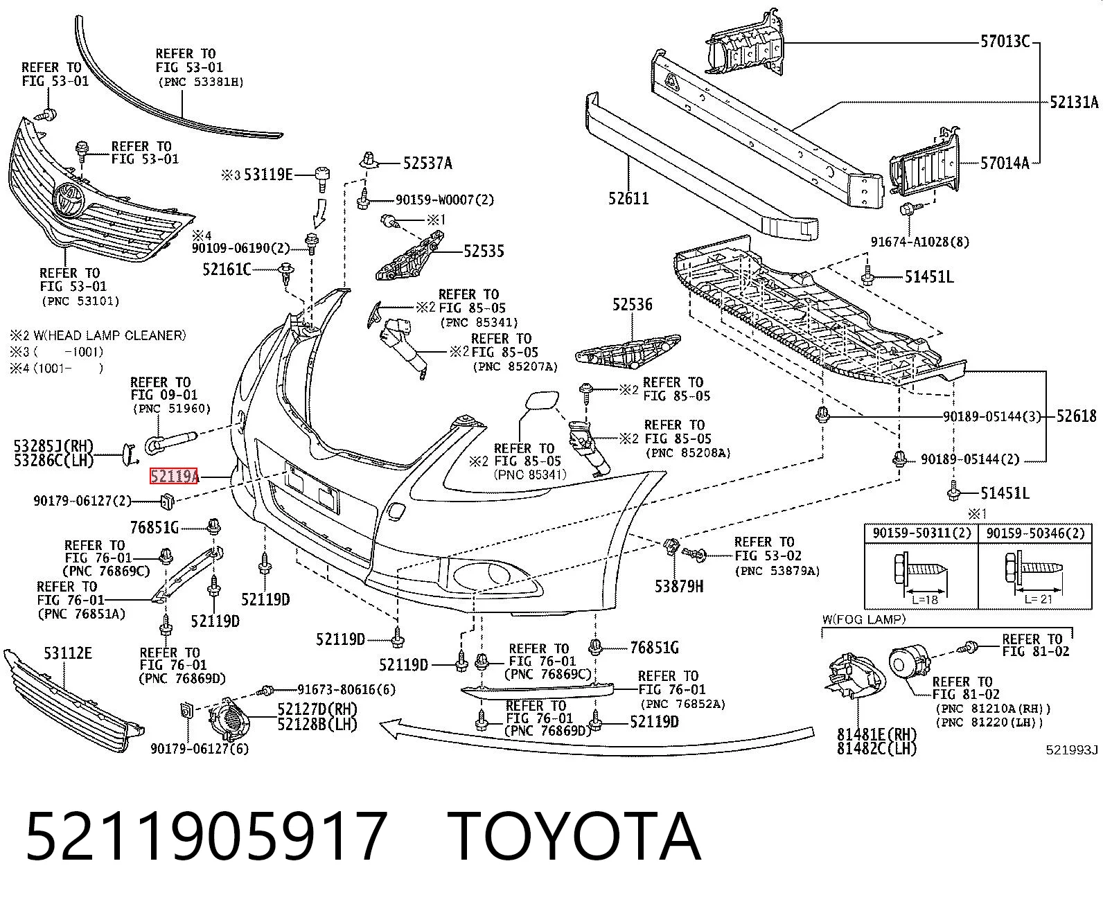  para Toyota Avensis  (T27)
