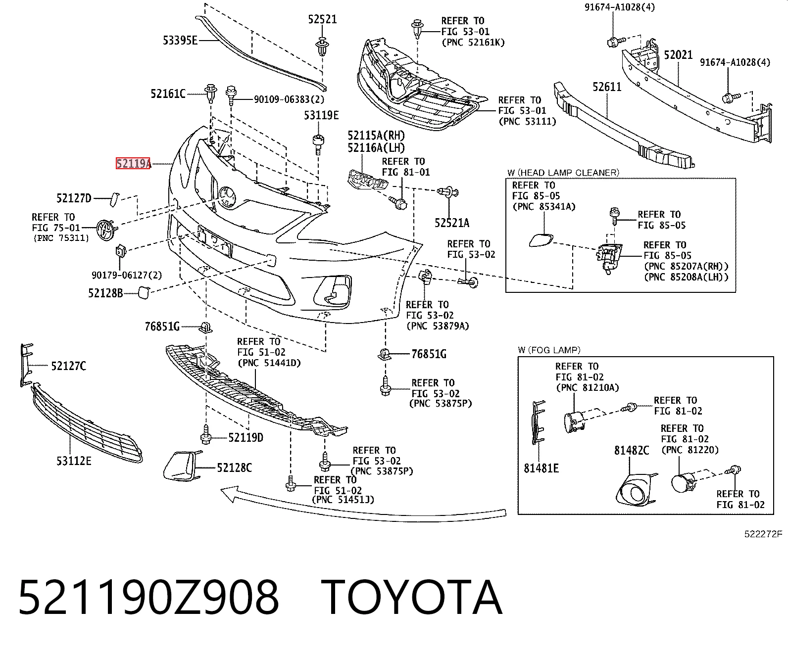  Pára-choque dianteiro Toyota Corolla sedan (E15) (2006 - 2014) 