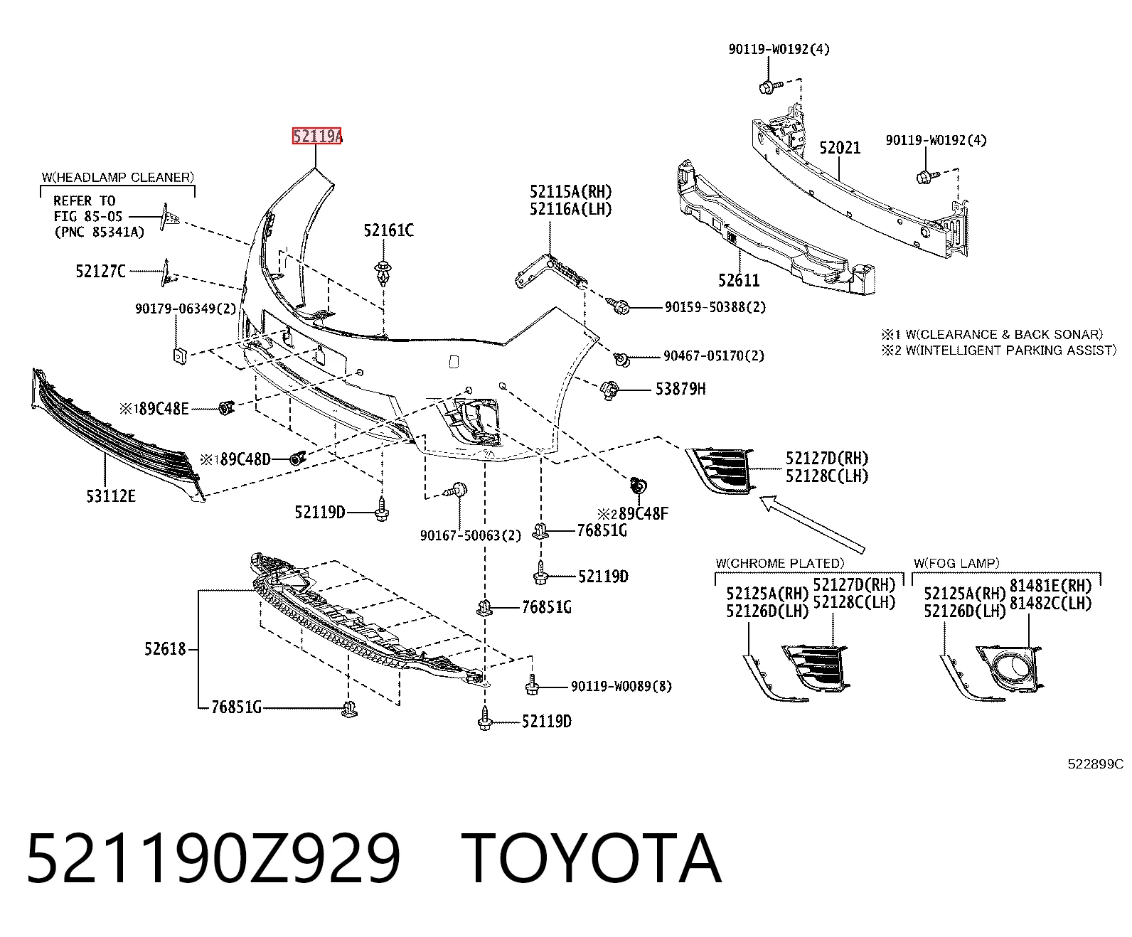 Pára-choque dianteiro Toyota Corolla  E18