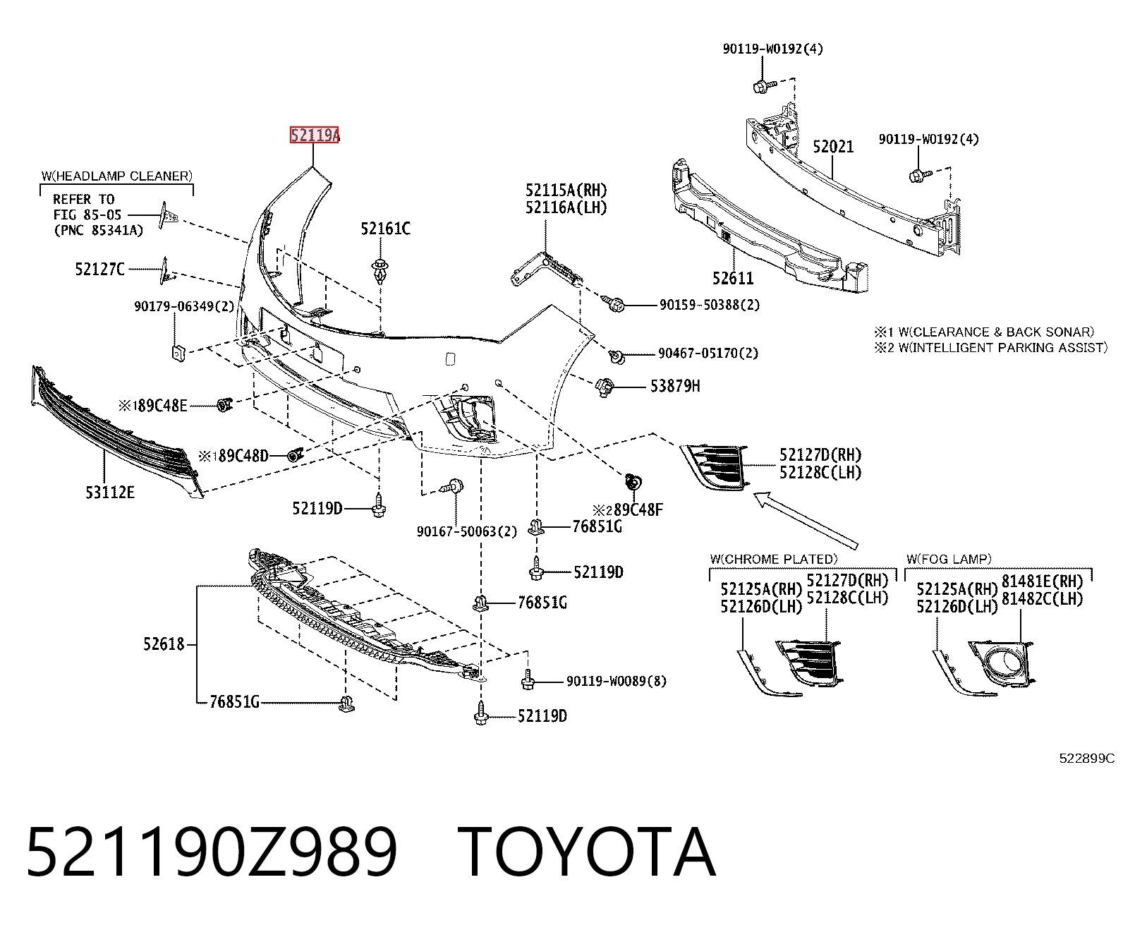 Pára-choque dianteiro Toyota Corolla  E18 ao melhor preço
