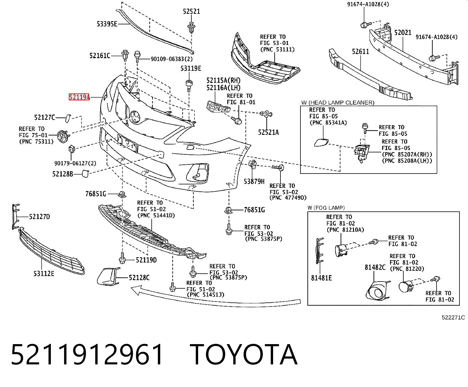Pára-choque dianteiro Toyota Corolla  E15 ao melhor preço