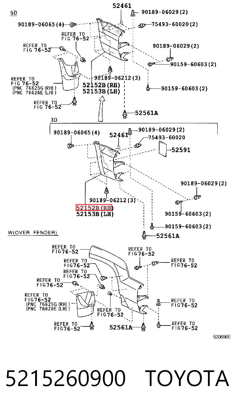5215260900 Toyota