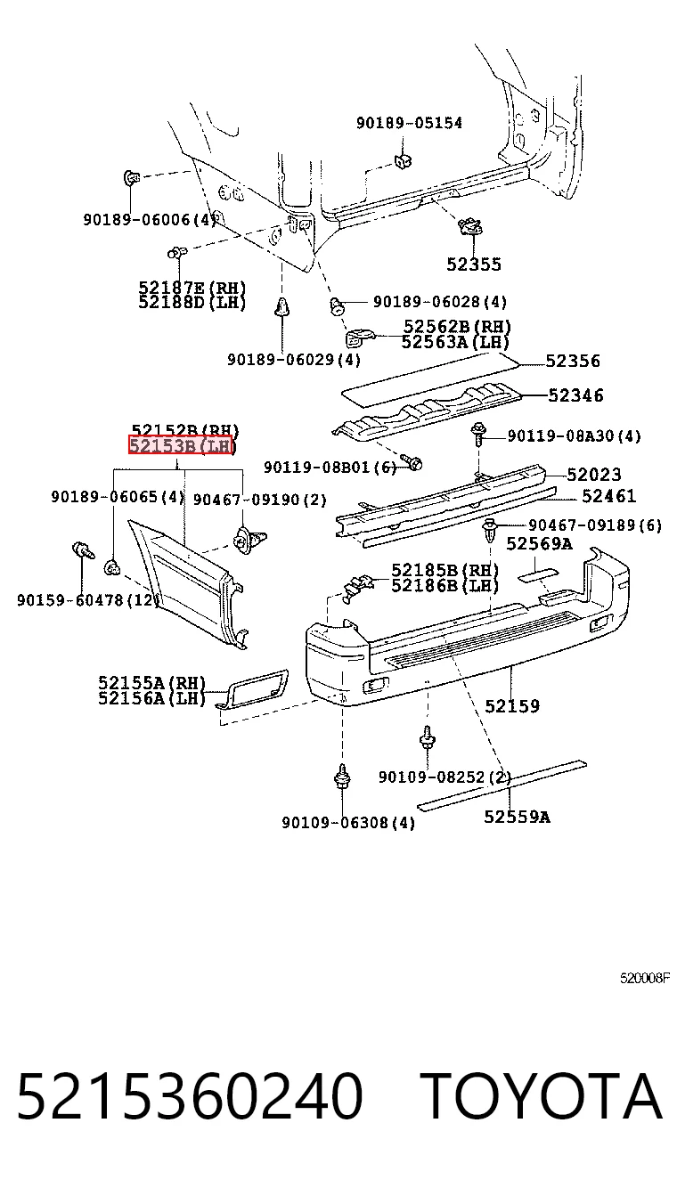 5215360240 Toyota