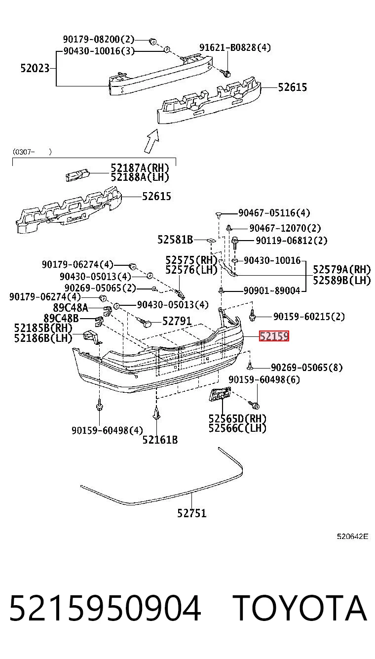 Pára-choque traseiro para Lexus LS  UCF30