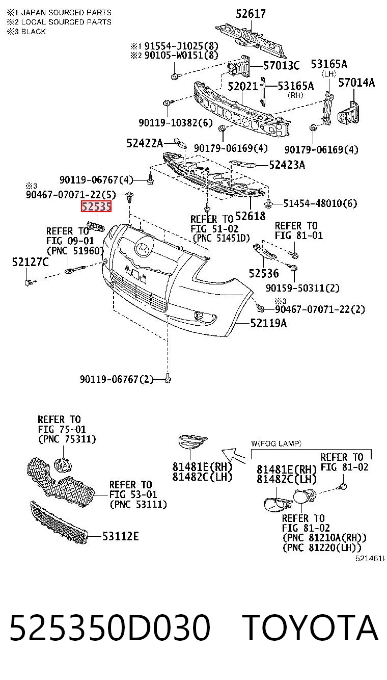 525350D030 Toyota