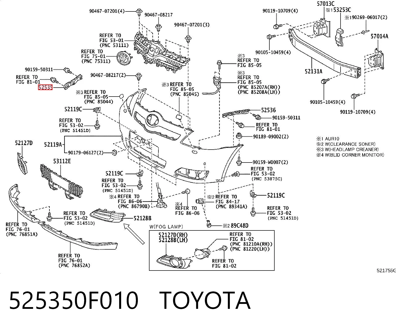 525350F010 Toyota