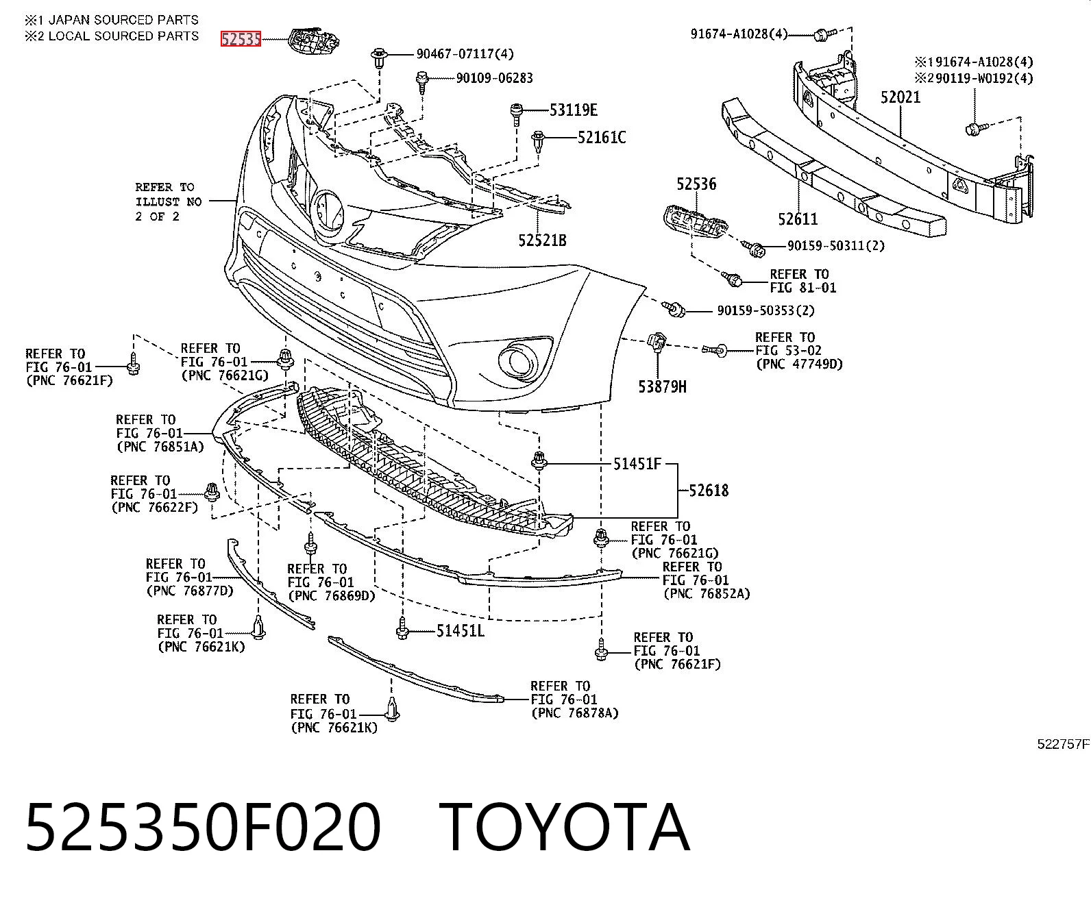 525350F020 Toyota