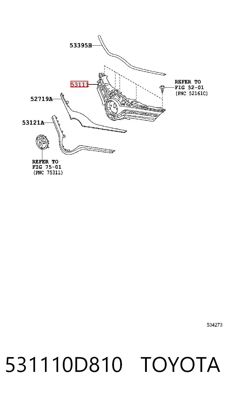  Grelha do radiador Toyota Yaris hatchback (P13) (2011 - 2020) 