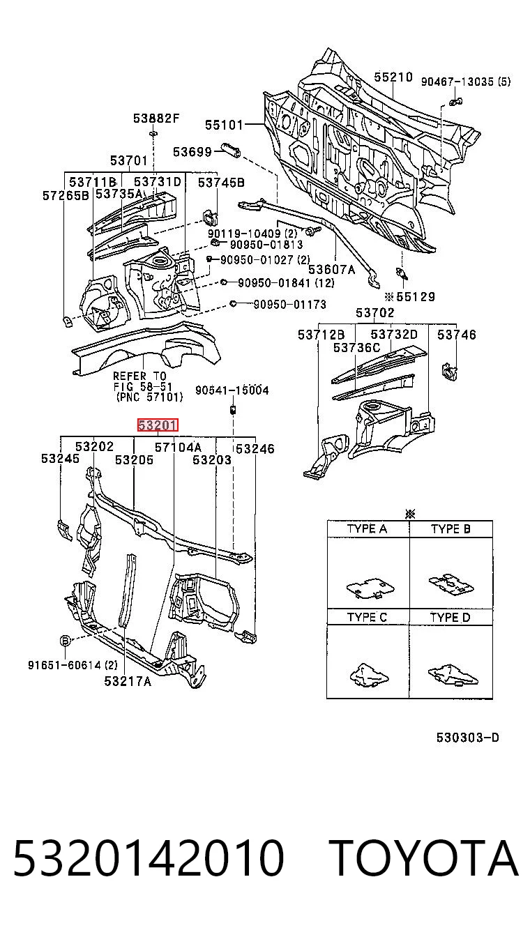 Suporte do radiador montado (painel de montagem de fixação das luzes) para Toyota RAV4 XA