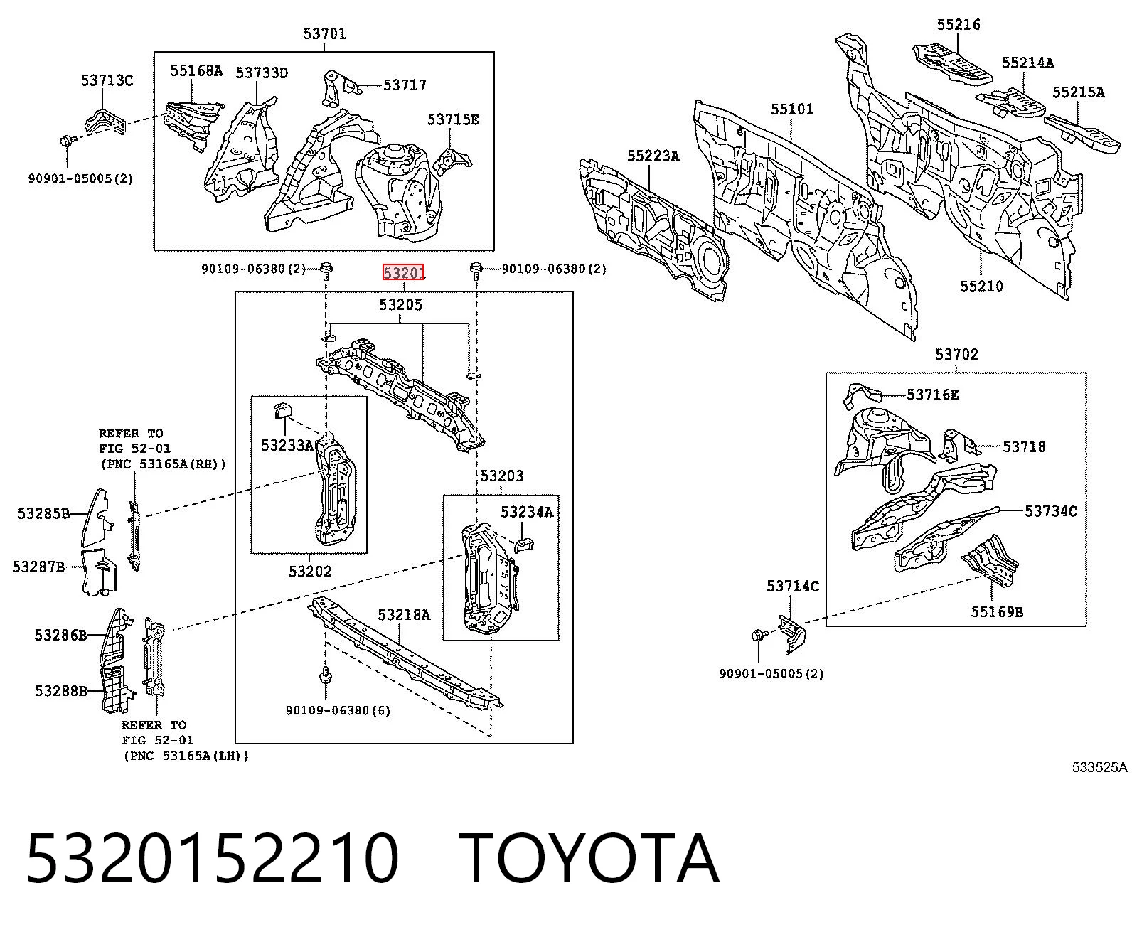 Compre Suporte do radiador montado (painel de montagem de fixação das luzes) Toyota Yaris 