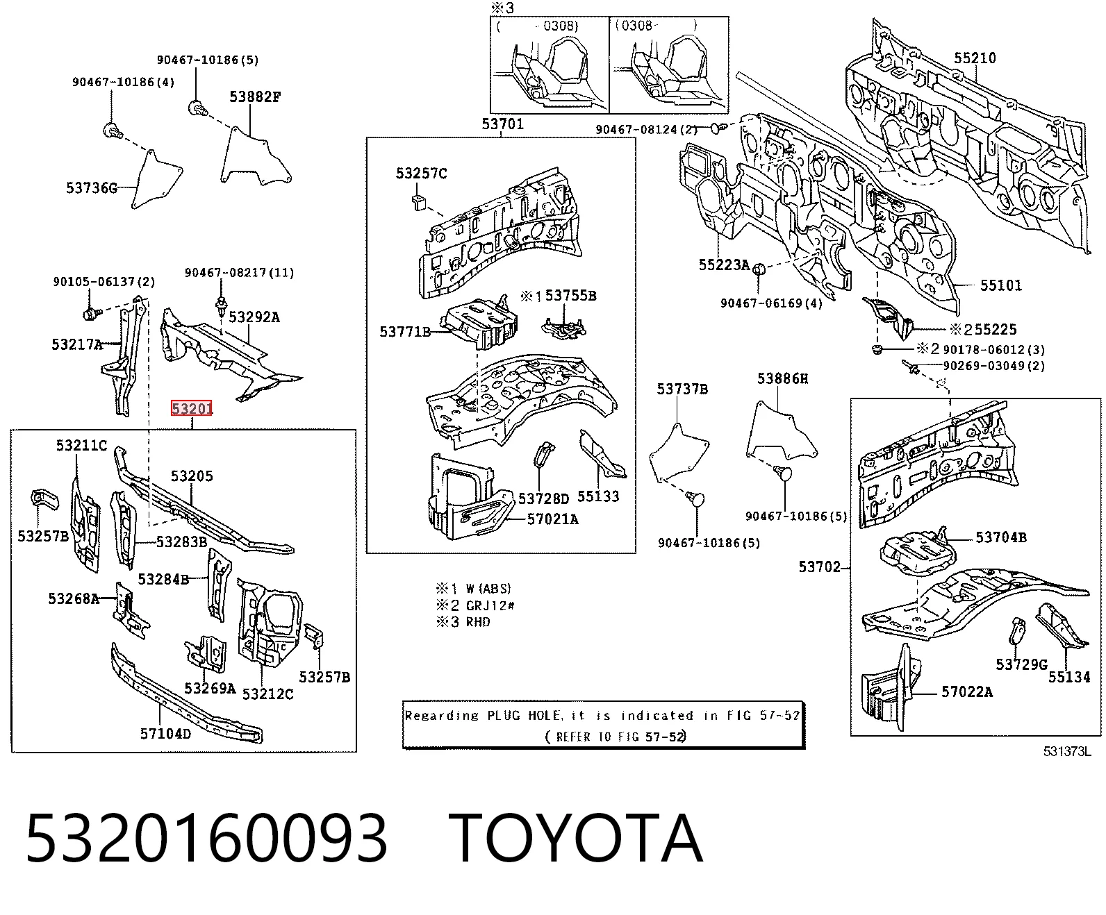 Suporte do radiador montado (painel de montagem de fixação das luzes) Toyota Land Cruiser  J12 ao melhor preço