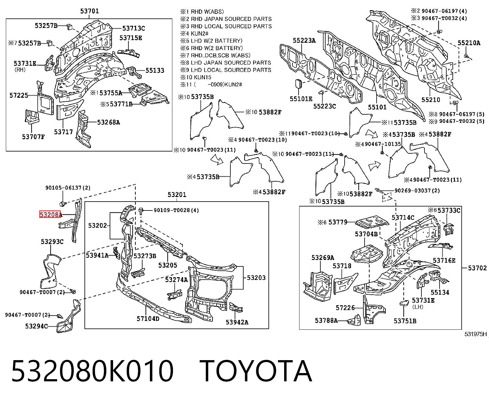 532080K010 Toyota