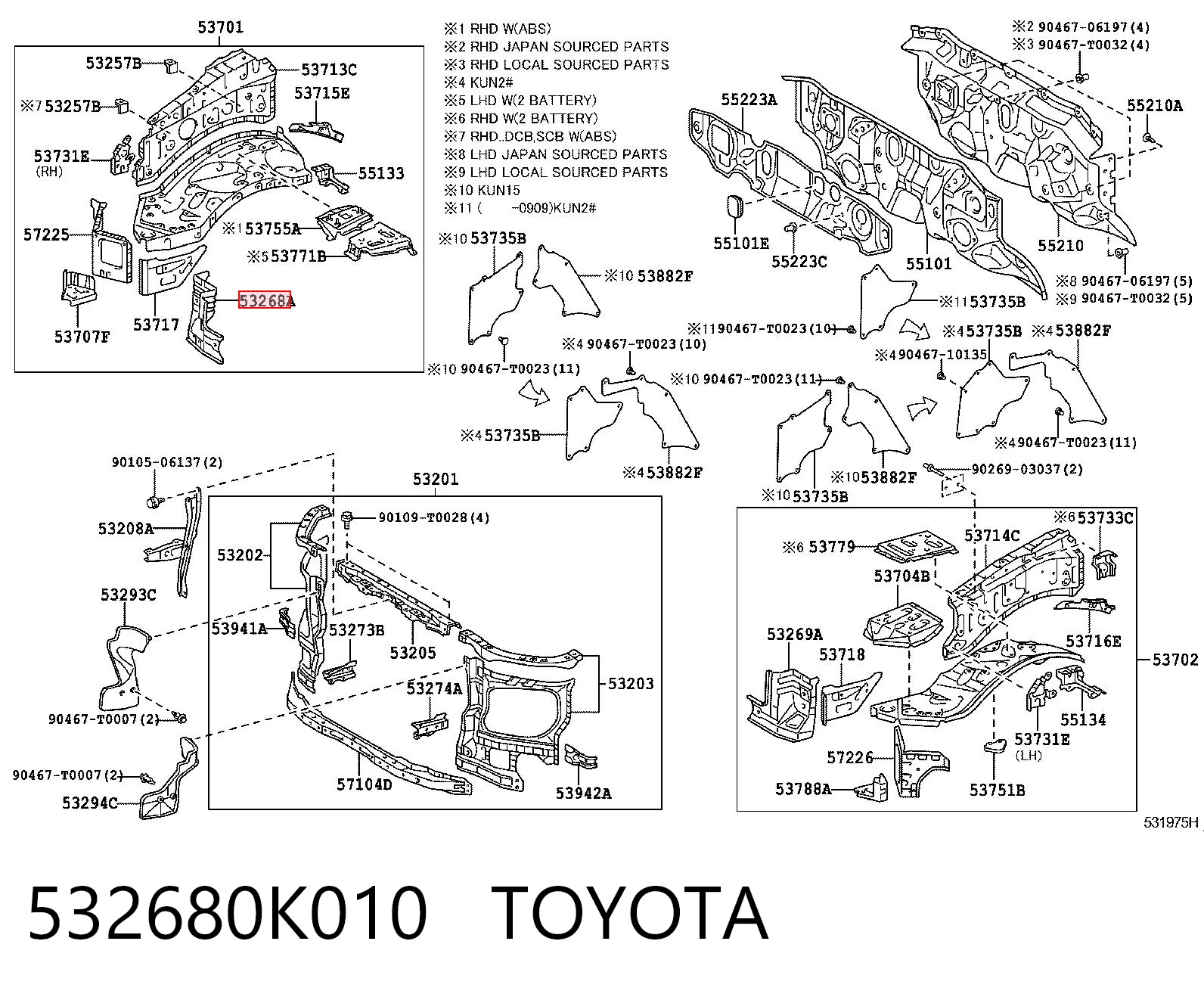 532680K010 Toyota