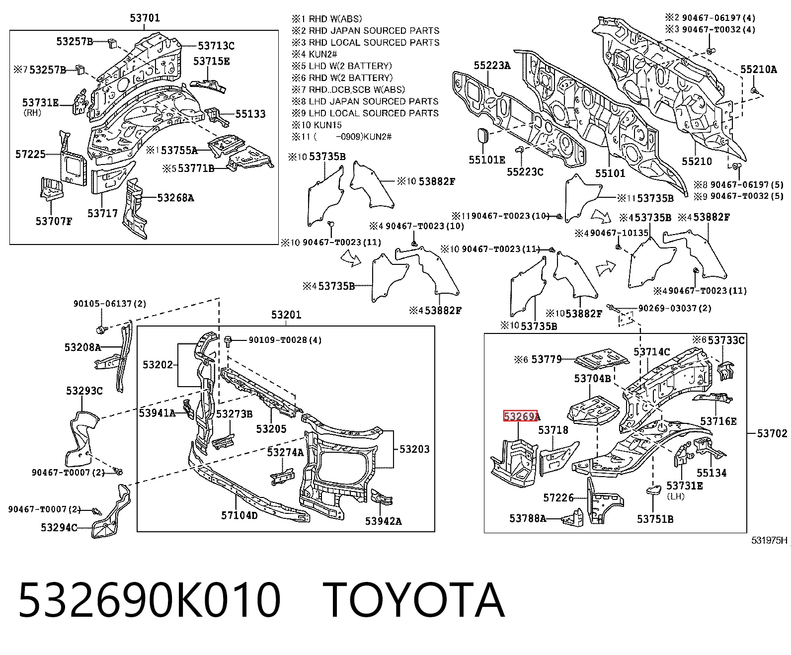 532690K010 Toyota