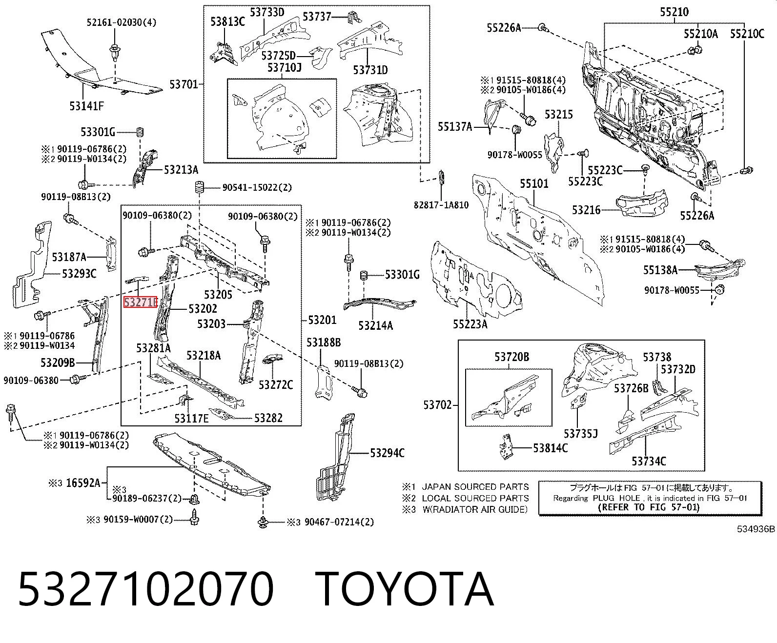 5327102070 Toyota