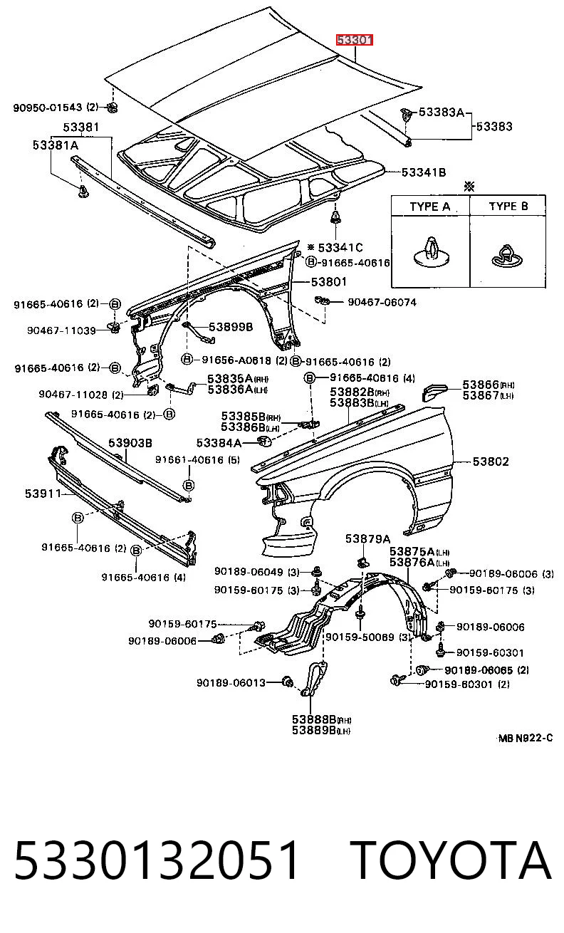 Capota para Toyota Camry V2