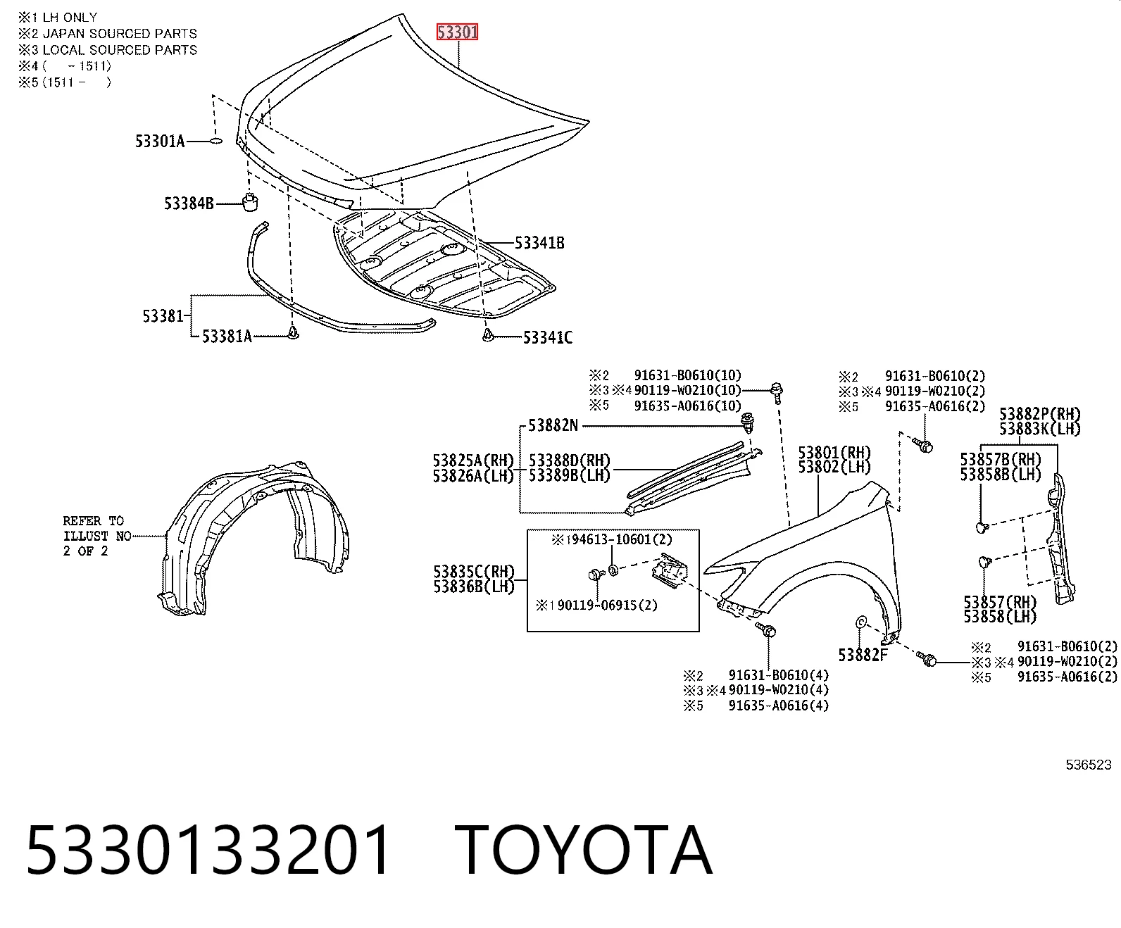 5330133201 Toyota