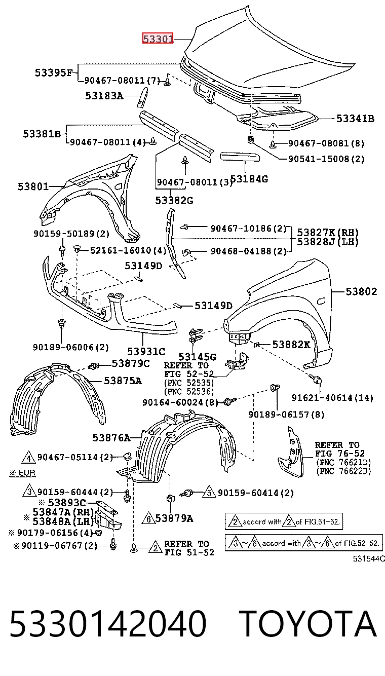 Capota para Toyota RAV4 XA2