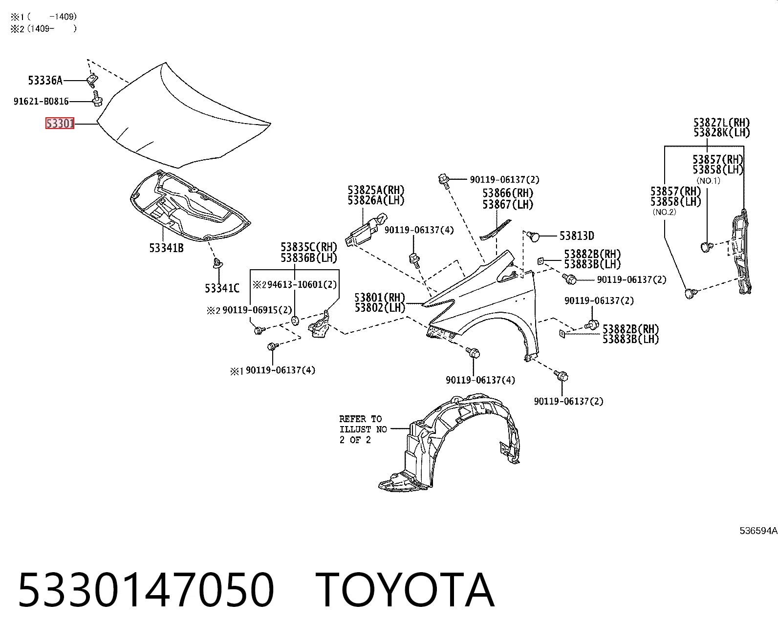  Capota Toyota Prius hatchback (ZVW30) (2009 - 2016) 