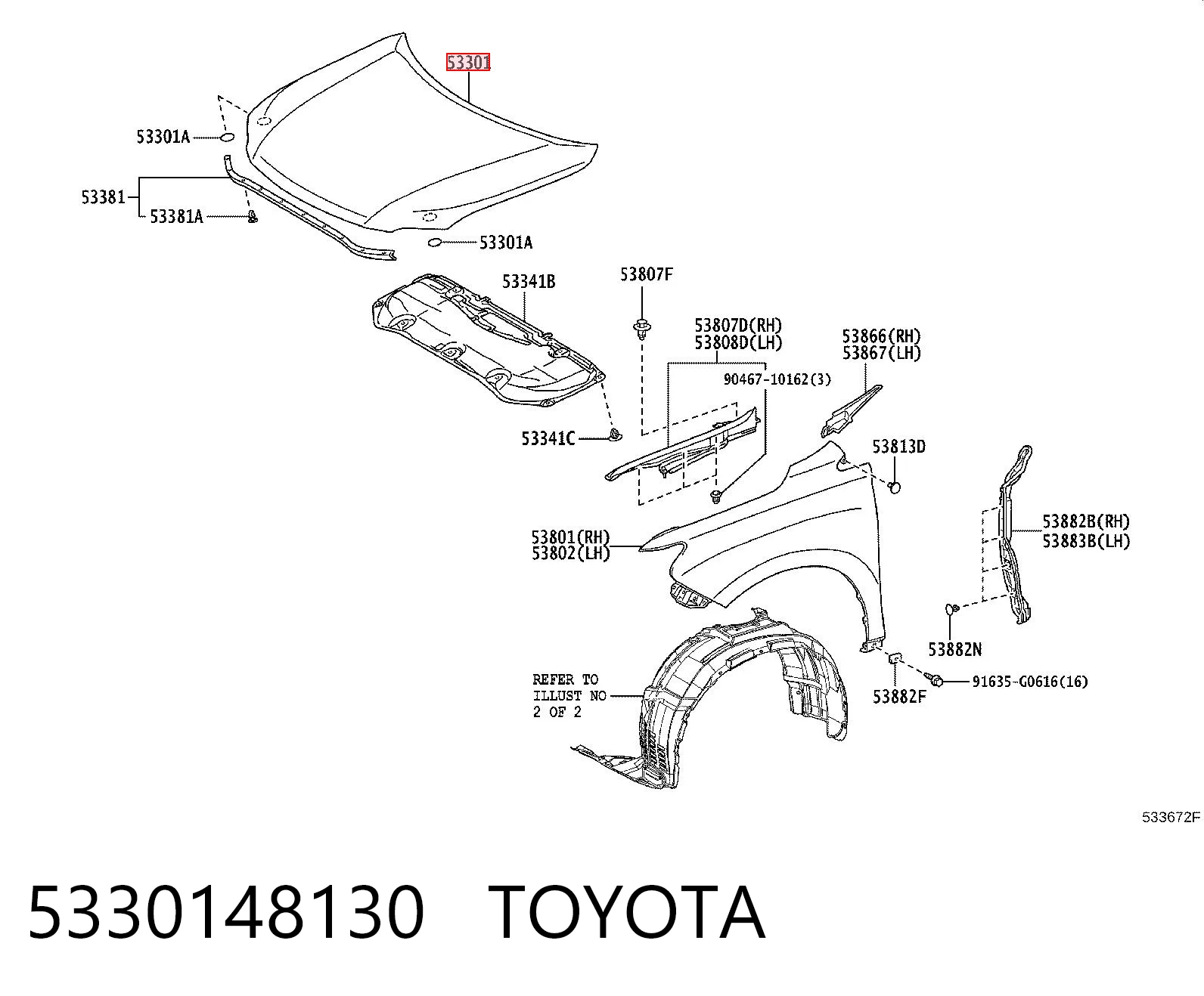 Capota Lexus RX 270/350/450H AGL10, GGL15, GYL15