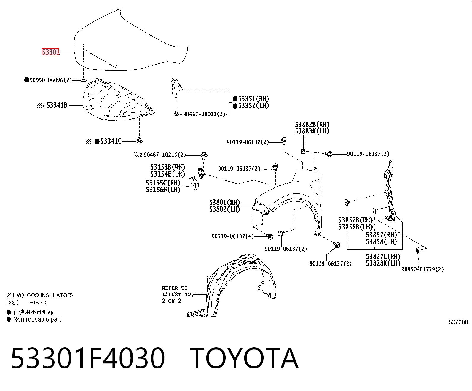 Capota Toyota C-HR preço, a partir de 255,28 USD