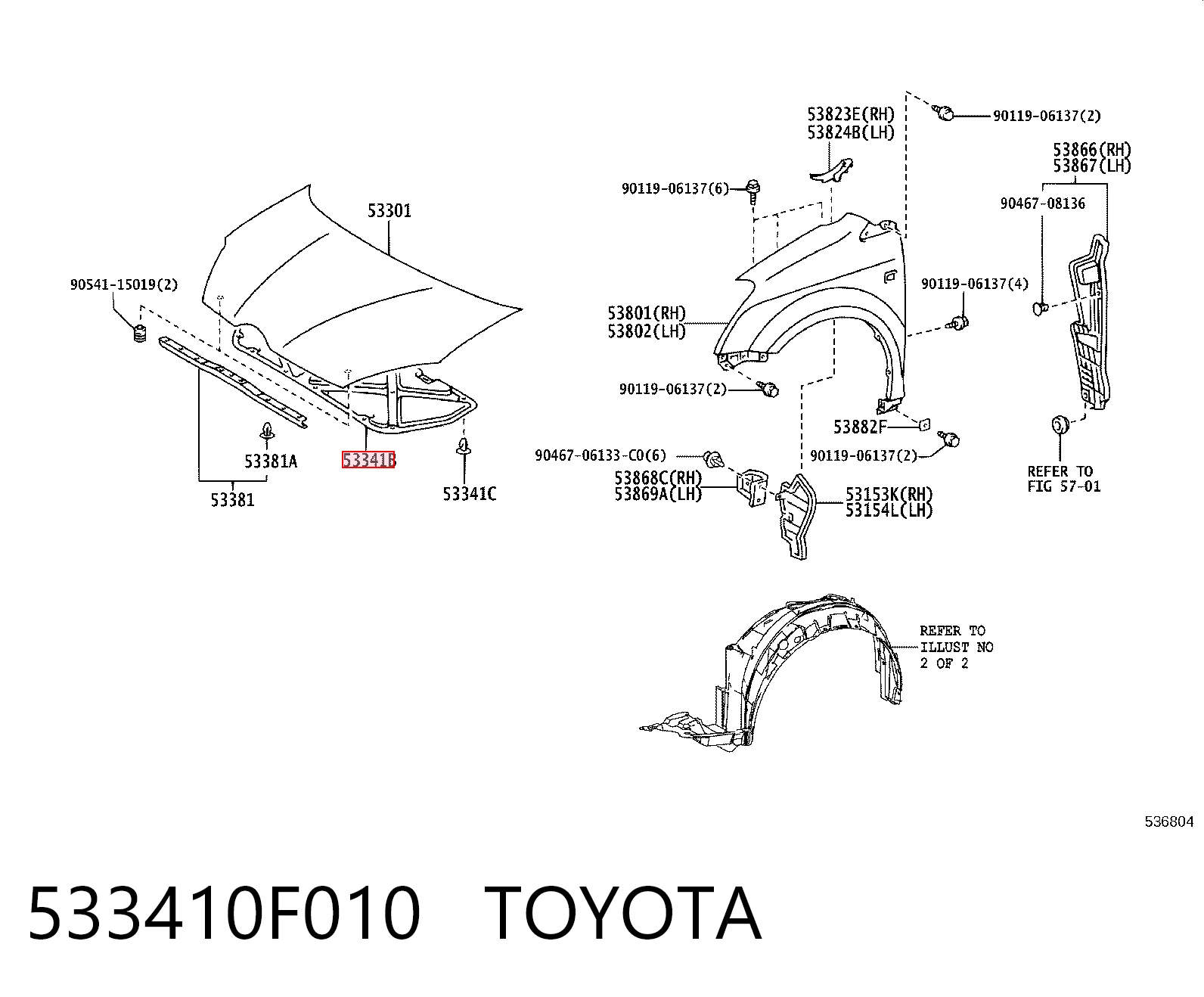 Isolamento de ruído da capota Toyota Corolla  R10 ao melhor preço