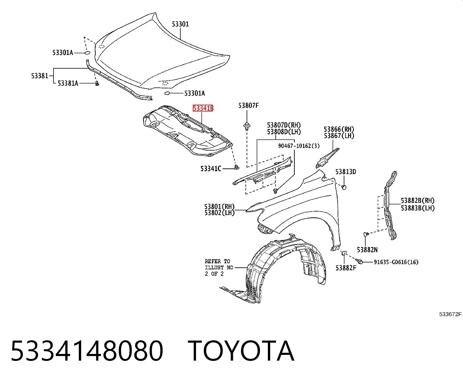 Isolamento de ruído da capota Lexus RX  AGL10, GGL15, GYL15 ao melhor preço