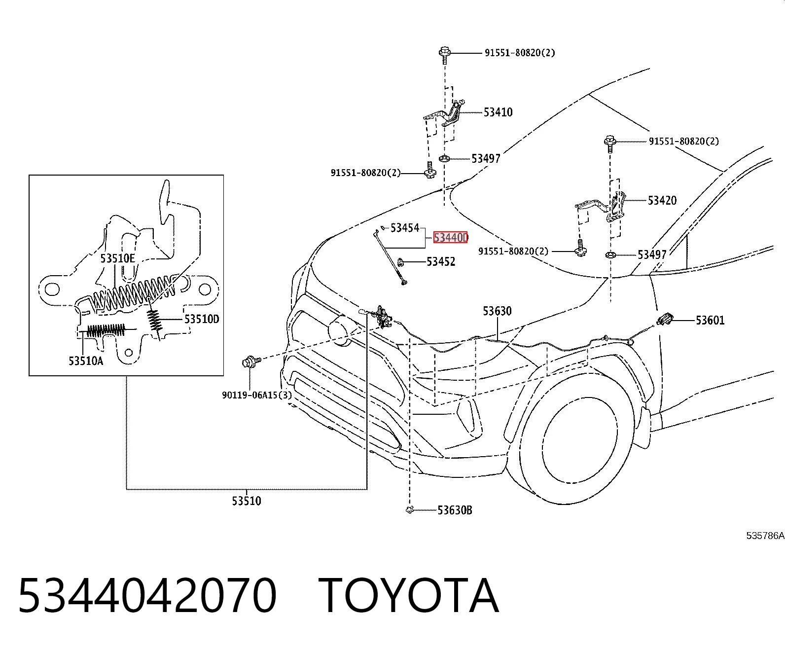 Amortecedor da capota Toyota RAV4 V A5,H5 ao melhor preço