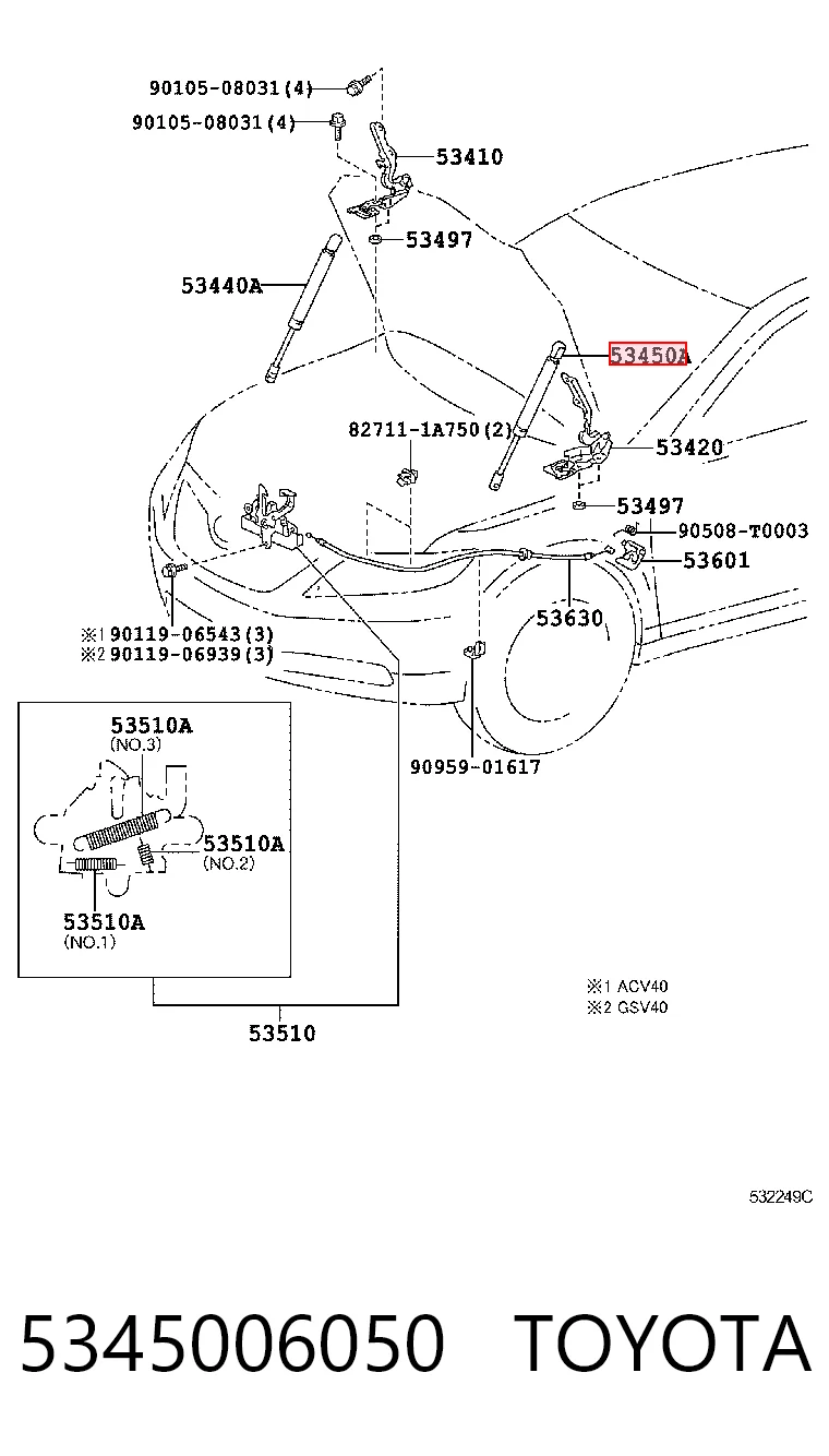 5345006050 Toyota