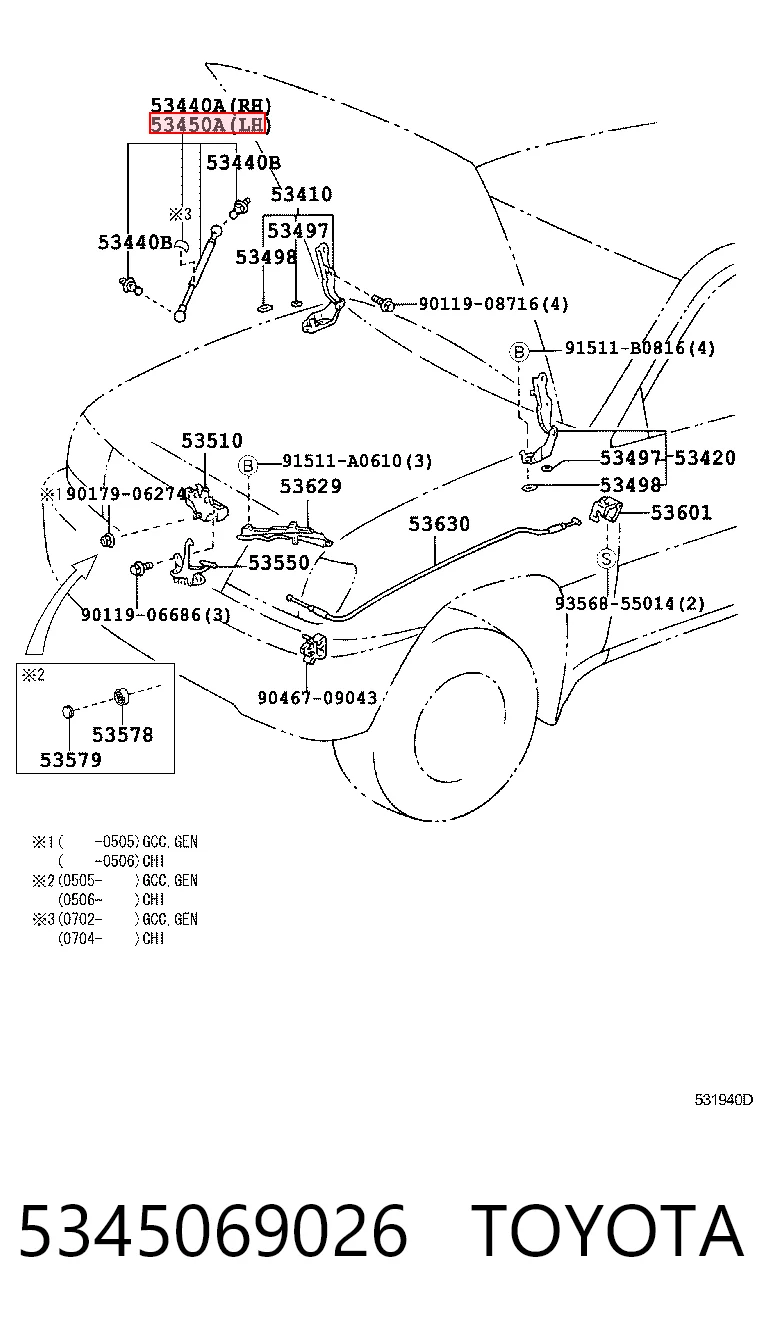 5345069026 Toyota