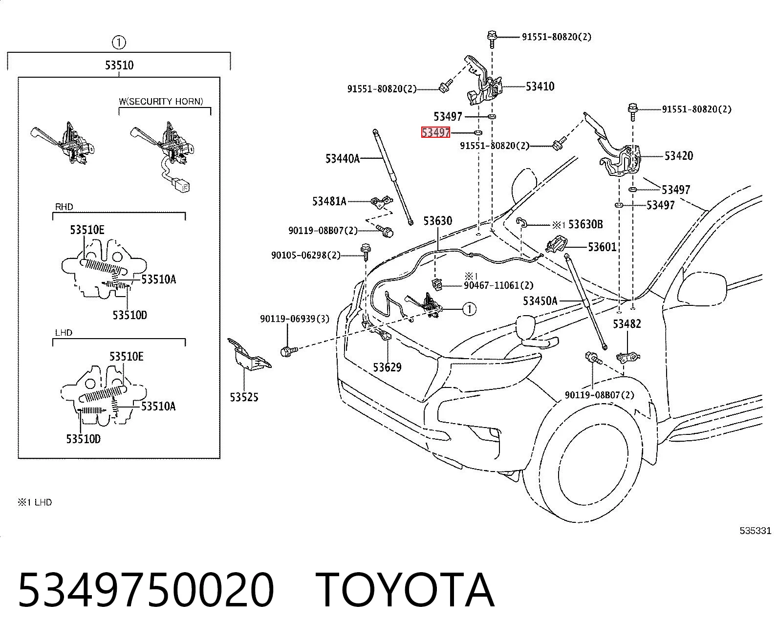 5349750020 Toyota