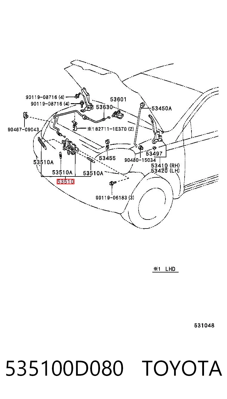 Fecho da capota para Toyota Yaris  P10
