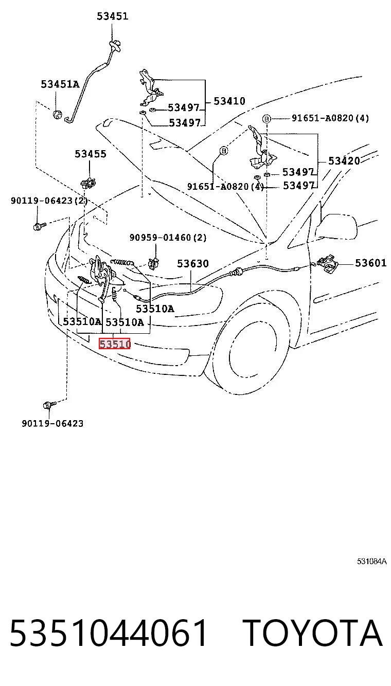 Fecho da capota Toyota Avensis  LCM ao melhor preço