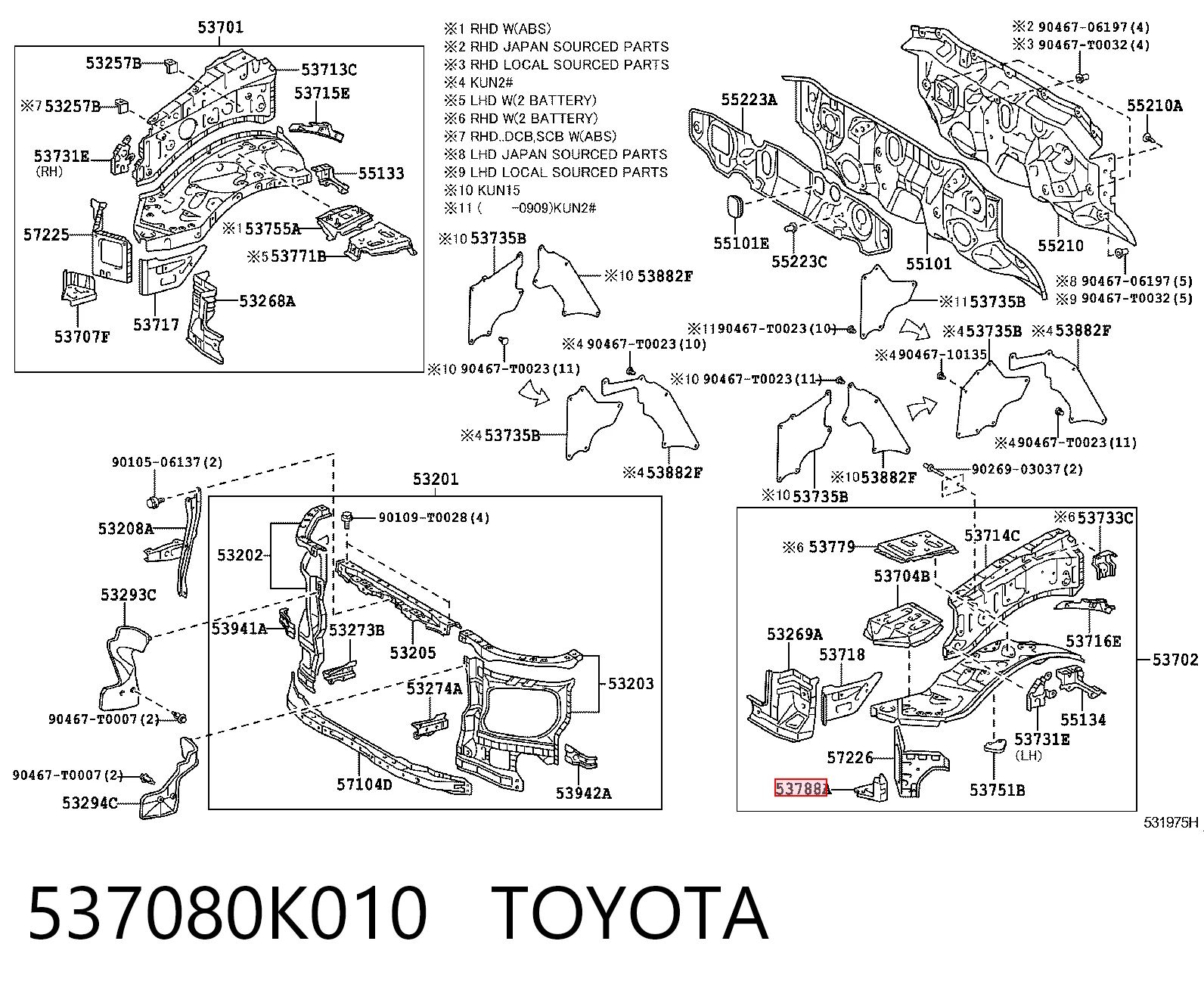 537080K010 Toyota