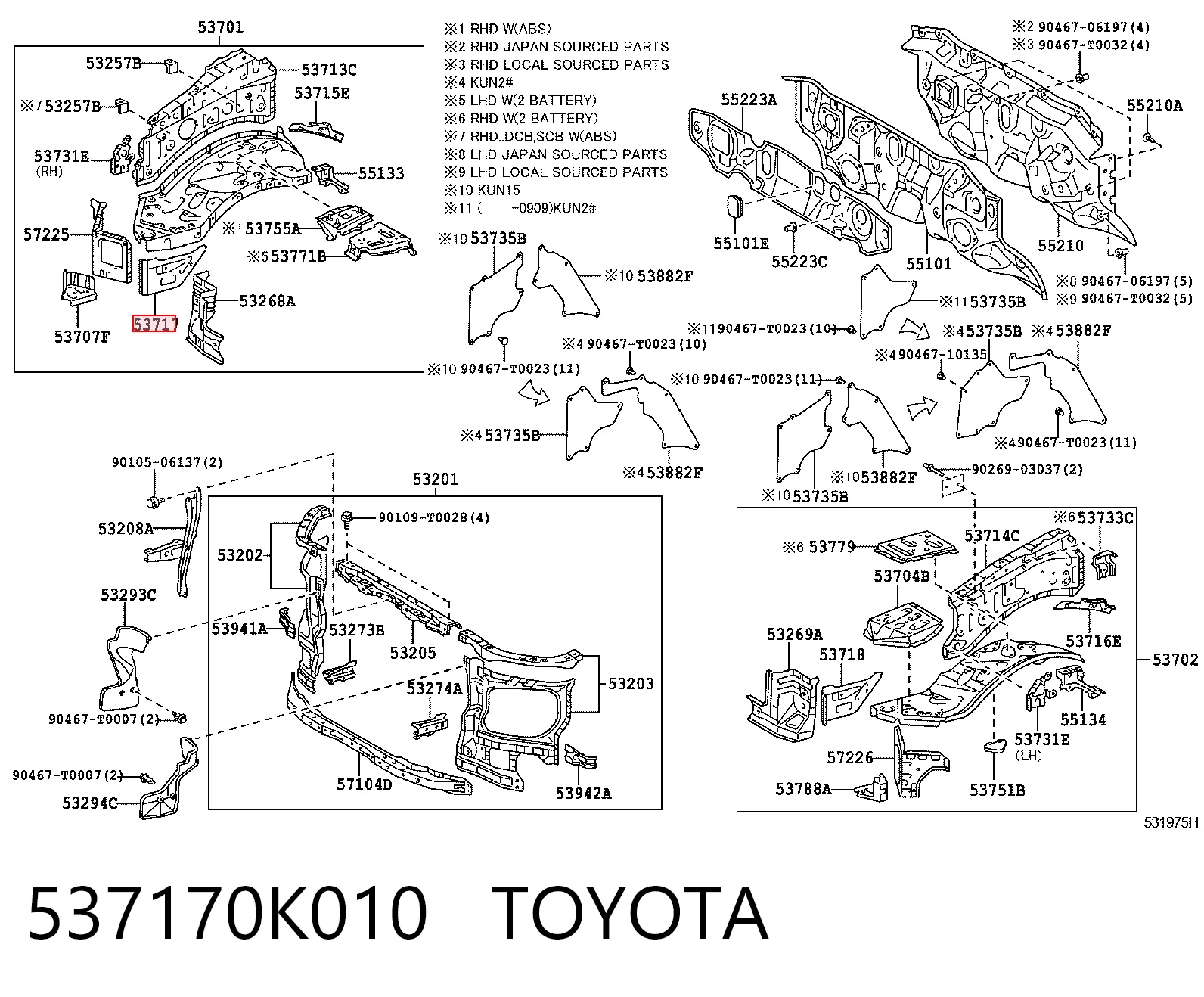 537170K010 Toyota