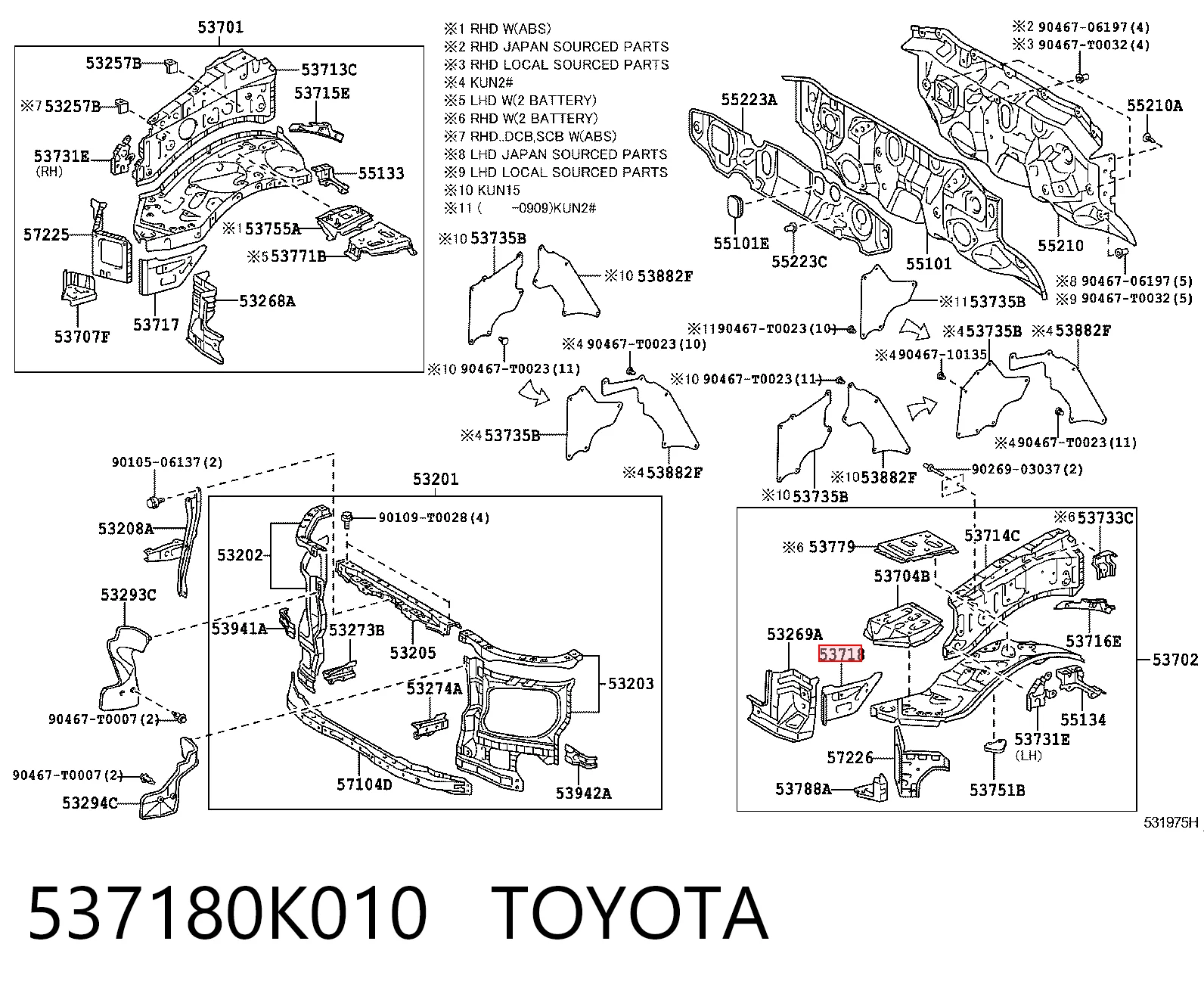 537180K010 Toyota