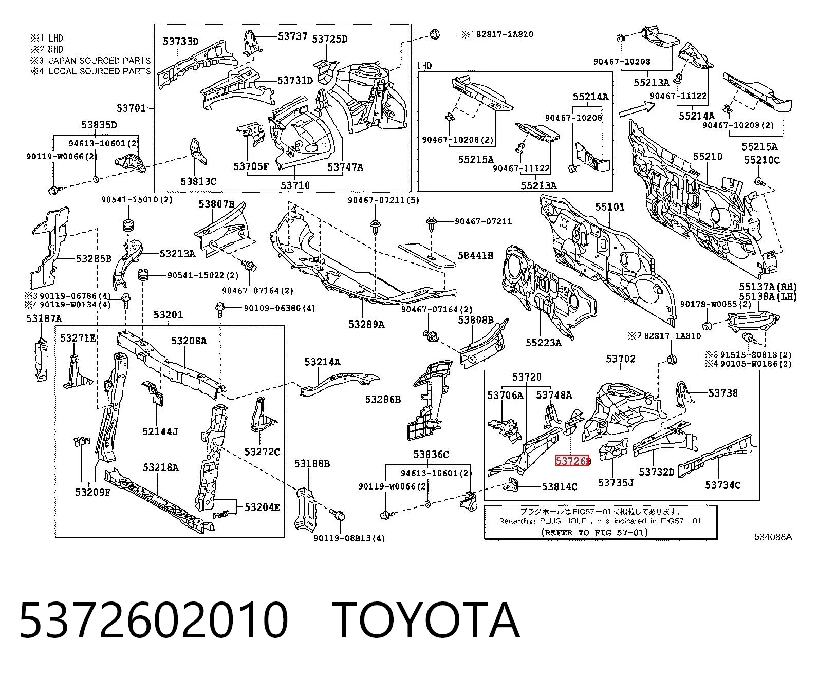5372602010 Toyota