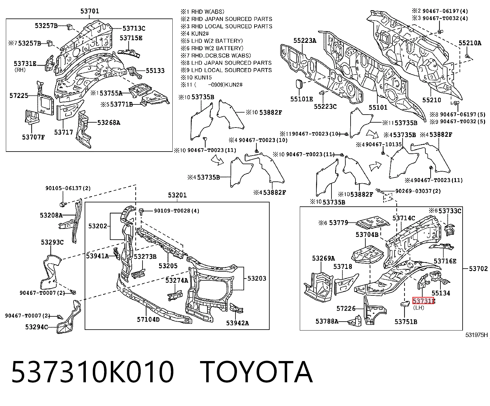 537310K010 Toyota