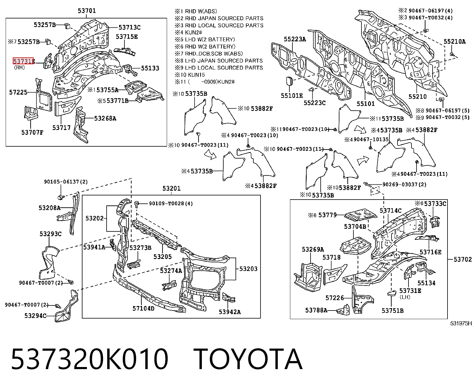 537320K010 Toyota