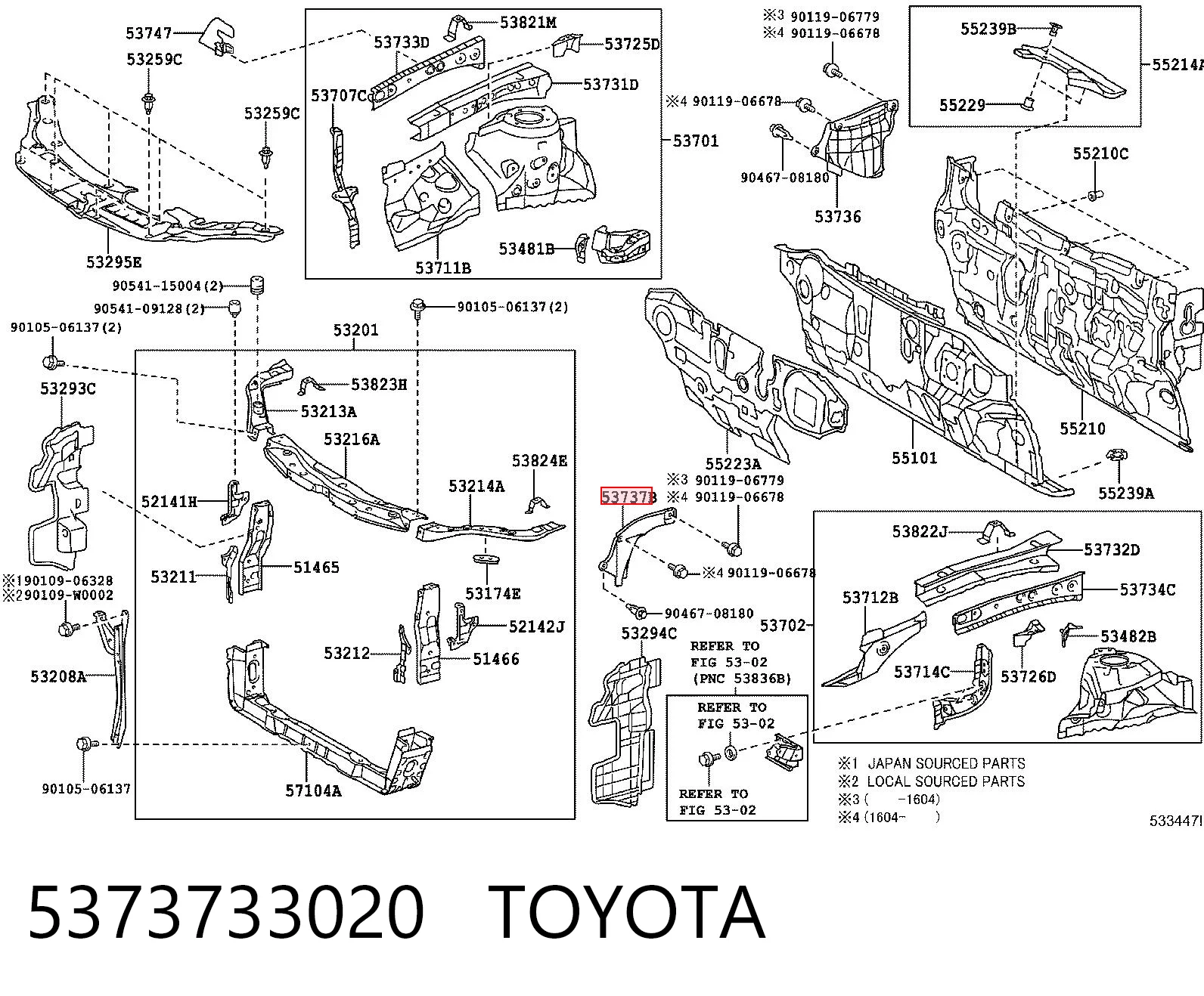 5373733020 Toyota