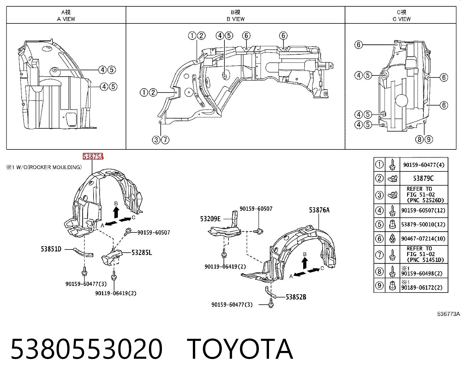 5380553020 Toyota
