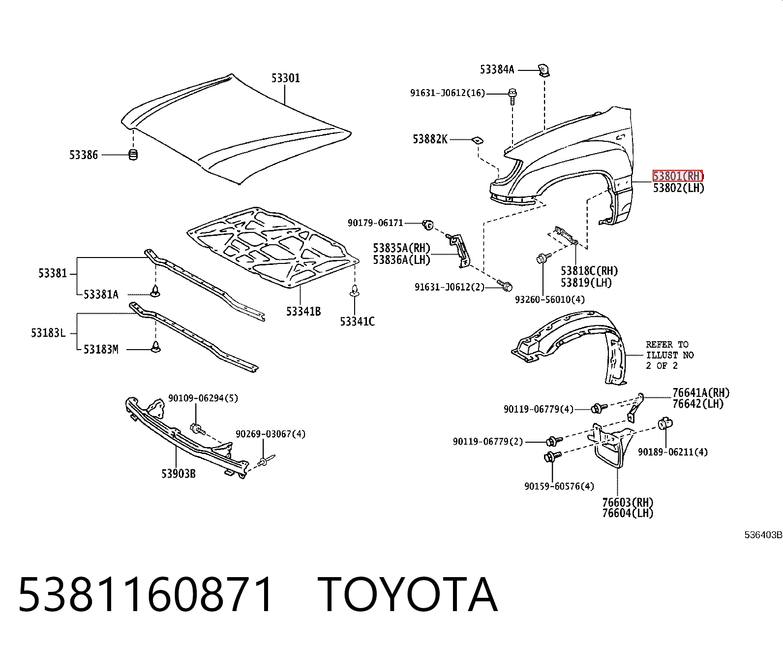 5381160871 Toyota