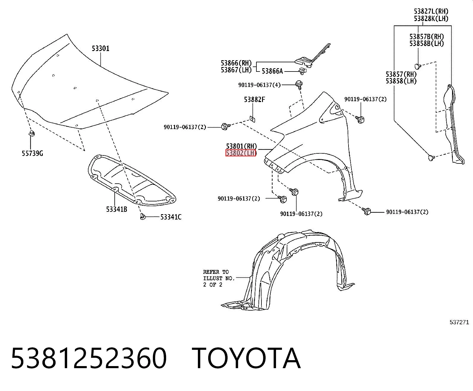 5381252360 Toyota