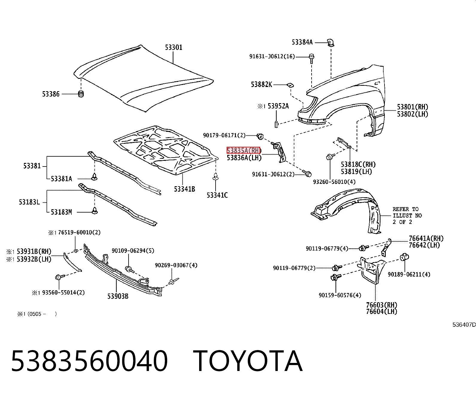 5383560040 Toyota
