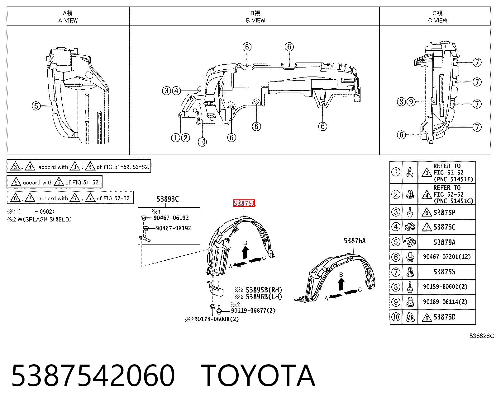 Compre Guarda-barras direito do pára-lama dianteiro Toyota RAV4 3